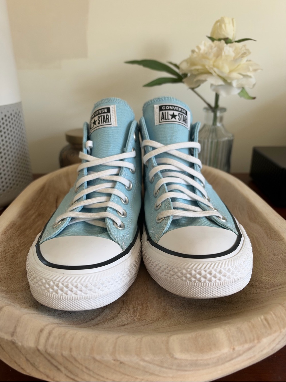 Converse Chuck Taylor All Star Blue Canvas High Top Sneakers Women’s 9 - Picture 3 of 7